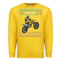 Lemon christmas motorcycle motocross braap dirt bike xmas Premium Sweatshirt - linhVisuals