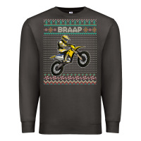 Smoke christmas motorcycle motocross braap dirt bike xmas Premium Sweatshirt - linhVisuals