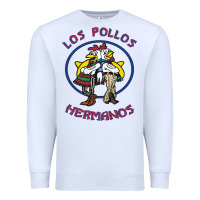 White Los Pollos de Hermanos Premium Sweatshirt - linhVisuals