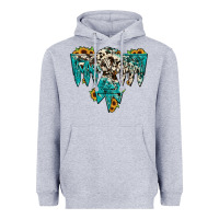 Heather Grey thunderbird Heavyweight Hoodie - JahusDesignShop