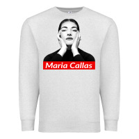 Oatmeal Heather Maria Callas Premium Sweatshirt - linhVisuals