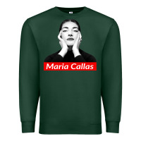Sports Green Maria Callas Premium Sweatshirt - linhVisuals
