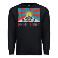 Black free tibet Premium Sweatshirt - linhVisuals