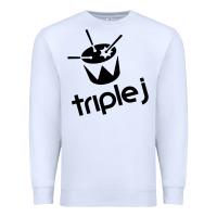 White triple j Premium Sweatshirt - linhVisuals
