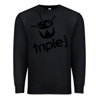 Black triple j Premium Sweatshirt - linhVisuals