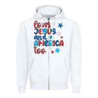 White love jesus and america too Zipper Hoodie - JahusDesignShop