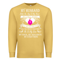 Antique Gold my husband holds the key to my heart Premium Sweatshirt - linhVisuals