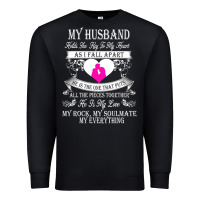 Black my husband holds the key to my heart Premium Sweatshirt - linhVisuals