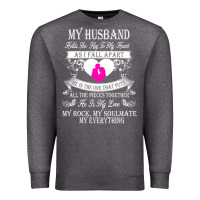 Charcoal Heather my husband holds the key to my heart Premium Sweatshirt - linhVisuals