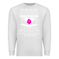 Oatmeal Heather my husband holds the key to my heart Premium Sweatshirt - linhVisuals