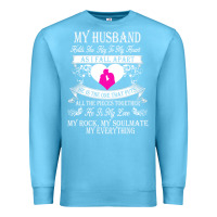 Ocean Blue my husband holds the key to my heart Premium Sweatshirt - linhVisuals
