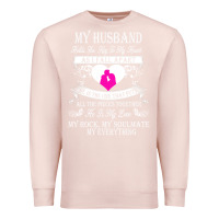 Pale Pink my husband holds the key to my heart Premium Sweatshirt - linhVisuals