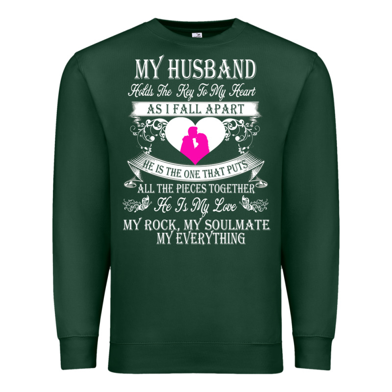 My Husband Holds The Key To My Heart Premium Sweatshirt by linhVisuals | Teevron