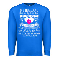 True Royal my husband holds the key to my heart Premium Sweatshirt - linhVisuals