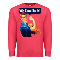Cardinal rosie the riveter poster we can do it feminist retro Premium Sweatshirt - linhVisuals