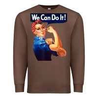 Chestnut rosie the riveter poster we can do it feminist retro Premium Sweatshirt - linhVisuals
