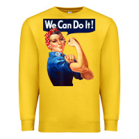 Lemon rosie the riveter poster we can do it feminist retro Premium Sweatshirt - linhVisuals