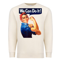 Sandshell rosie the riveter poster we can do it feminist retro Premium Sweatshirt - linhVisuals