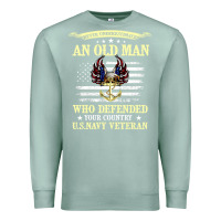 Seafoam never underestimate an old man us navy veteran Premium Sweatshirt - linhVisuals