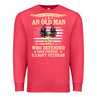Cardinal never underestimate an old man us navy veteran Premium Sweatshirt - linhVisuals