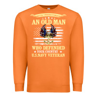 Carrot never underestimate an old man us navy veteran Premium Sweatshirt - linhVisuals