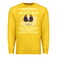 Lemon never underestimate an old man us navy veteran Premium Sweatshirt - linhVisuals