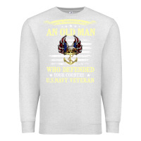 Oatmeal Heather never underestimate an old man us navy veteran Premium Sweatshirt - linhVisuals