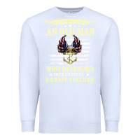 White never underestimate an old man us navy veteran Premium Sweatshirt - linhVisuals