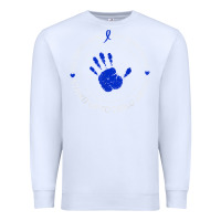 White see something say something child abuse awareness ribbon Premium Sweatshirt - linhVisuals