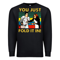 Black you just fold it in vintage retro Premium Sweatshirt - linhVisuals