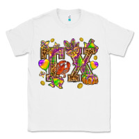 White Texas Mardi Gras Classic Tee - HowdyJamesFarm