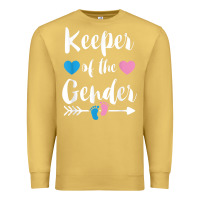 Antique Gold keeper of the gender reveal tee shirt girl or boy blue pink Premium Sweatshirt - linhVisuals