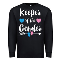 Black keeper of the gender reveal tee shirt girl or boy blue pink Premium Sweatshirt - linhVisuals