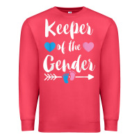 Cardinal keeper of the gender reveal tee shirt girl or boy blue pink Premium Sweatshirt - linhVisuals
