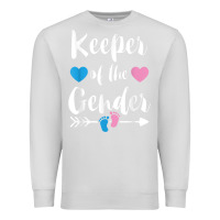 Dove Grey keeper of the gender reveal tee shirt girl or boy blue pink Premium Sweatshirt - linhVisuals