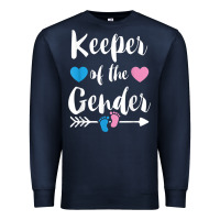 Navy keeper of the gender reveal tee shirt girl or boy blue pink Premium Sweatshirt - linhVisuals