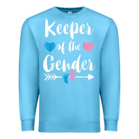 Ocean Blue keeper of the gender reveal tee shirt girl or boy blue pink Premium Sweatshirt - linhVisuals