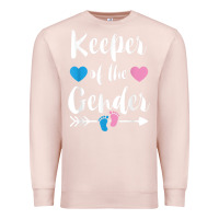 Pale Pink keeper of the gender reveal tee shirt girl or boy blue pink Premium Sweatshirt - linhVisuals