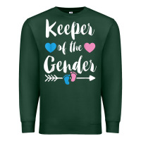 Sports Green keeper of the gender reveal tee shirt girl or boy blue pink Premium Sweatshirt - linhVisuals