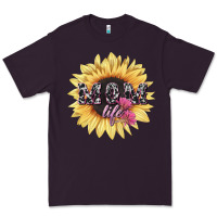 Plum Mom life sunflower mother's day Premium Tee - HowdyJamesFarm