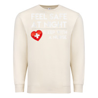 Sandshell feel safe at night sleep with a nurse tshirt Premium Sweatshirt - linhVisuals