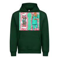 Forest Green nurse  blonde woman Urban Hoodie - RanaPortraitStore