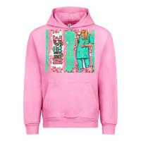 Fuchsia Pink nurse  blonde woman Urban Hoodie - RanaPortraitStore