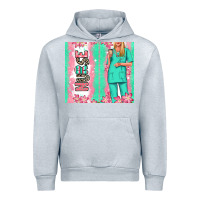 Heather Grey nurse  blonde woman Urban Hoodie - RanaPortraitStore