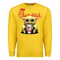 Lemon baby yoda hold Premium Sweatshirt - linhVisuals