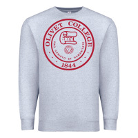 Heather Grey olivet college vectorized Premium Sweatshirt - linhVisuals