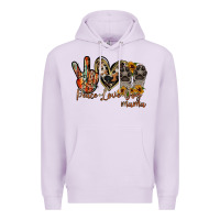 Lilac peace love dog mama Premium Hoodie - RacoonDesign