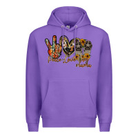 Purple peace love dog mama Premium Hoodie - RacoonDesign