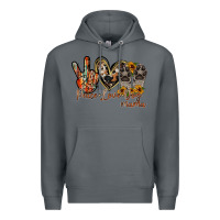 Rock peace love dog mama Premium Hoodie - RacoonDesign