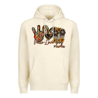 Sandshell peace love dog mama Premium Hoodie - RacoonDesign